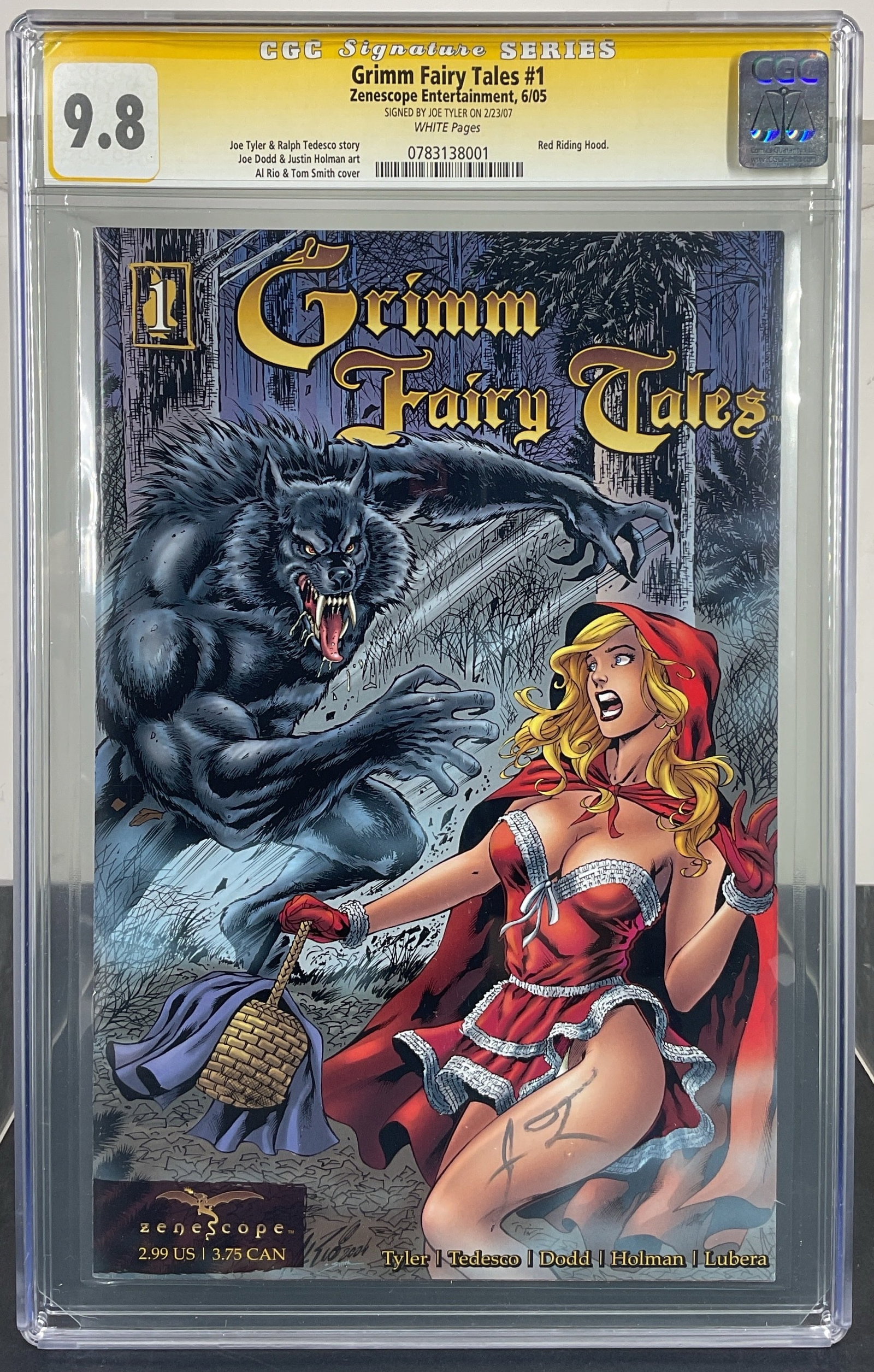 Grimm Fairy Tales #1 (Zenescope Entertainment, 2005) CGC Signature Series 9.8 White pages (1 of 3)
