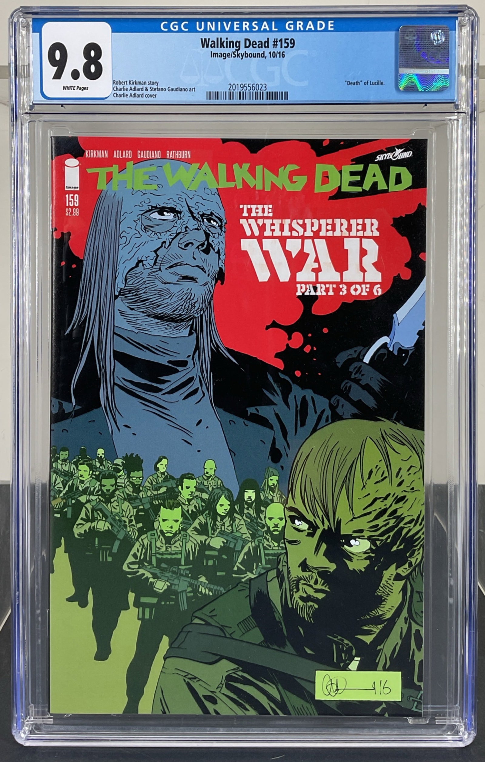 Walking Dead #159 (Image/Skybound, 2016) CGC 9.8 White pages (1 of 3)