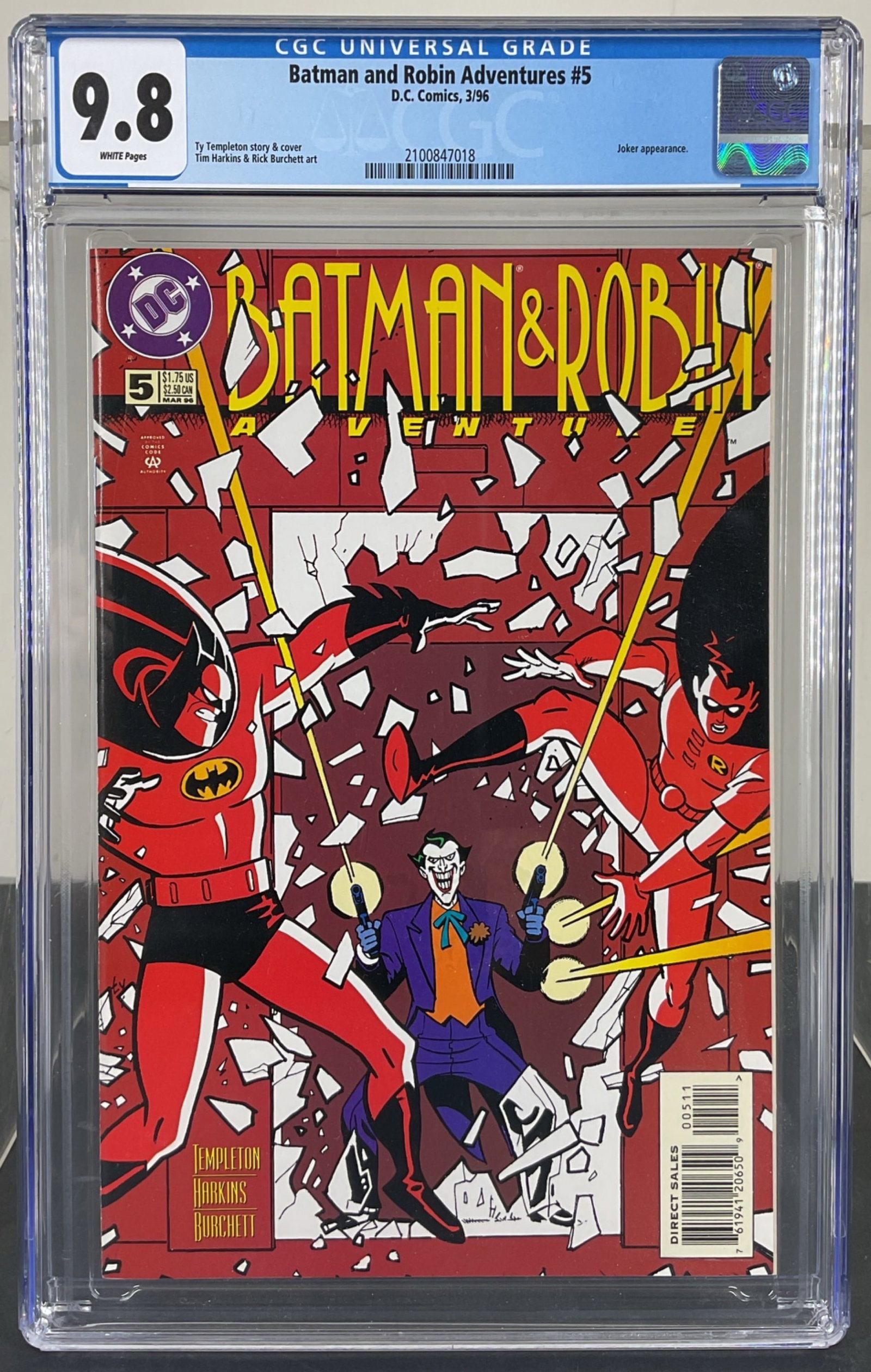 Batman and Robin Adventures #5 (DC, 1996) CGC 9.8 White pages (1 of 3)
