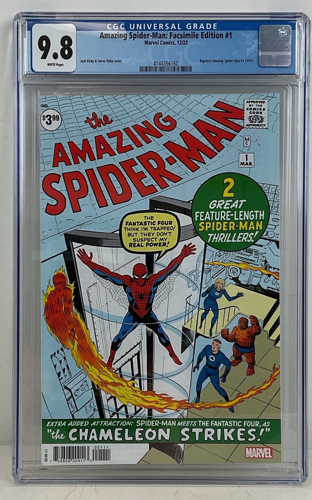 Amazing Spider-Man: Facsimile Edition #1 (Marvel Comics, 2022) CGC 9.8 White pages (1 of 3)