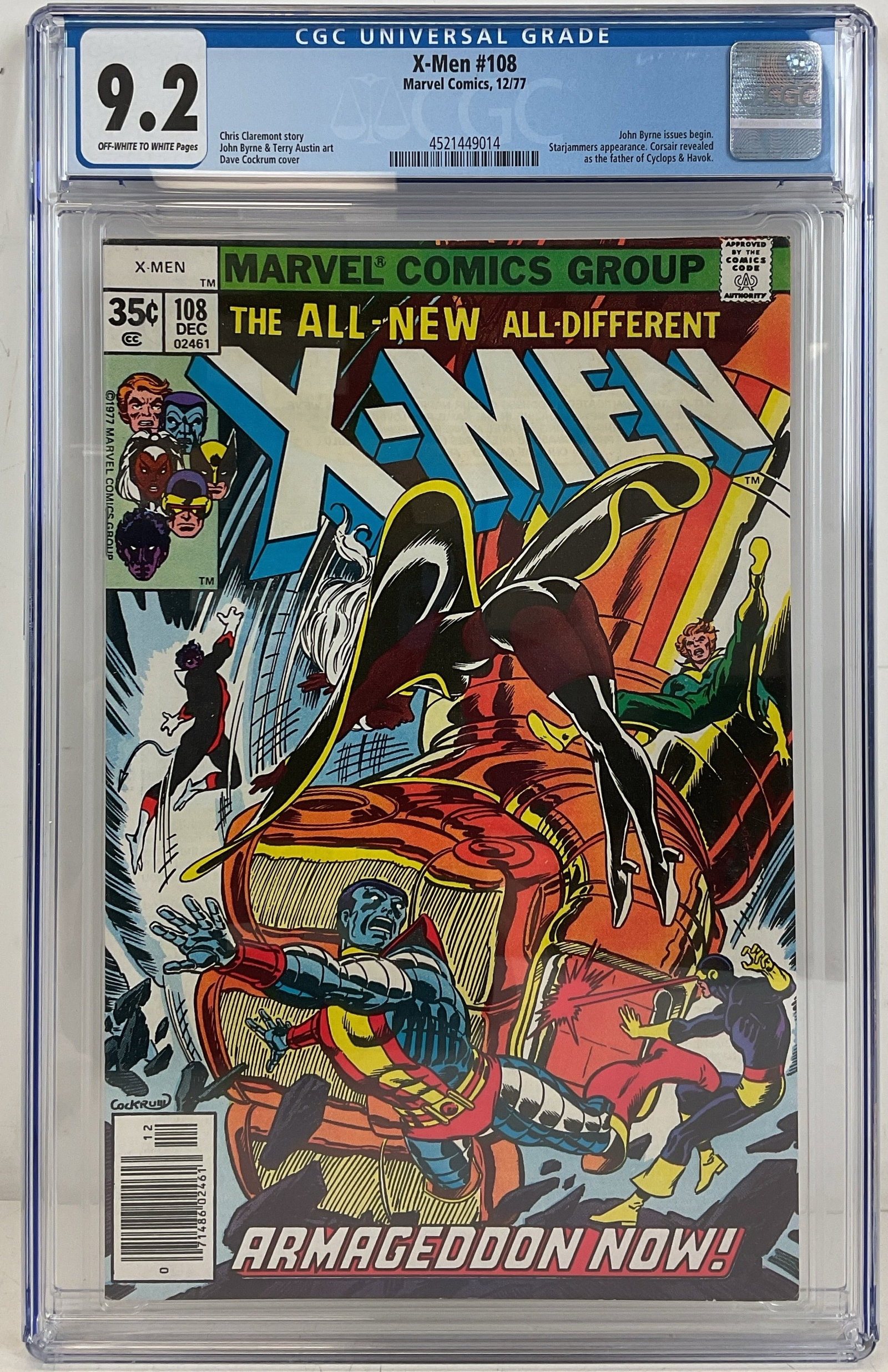X-Men #108 (Marvel Comics, 1977) CGC 9.2 Off-white to white pages (1 of 3)