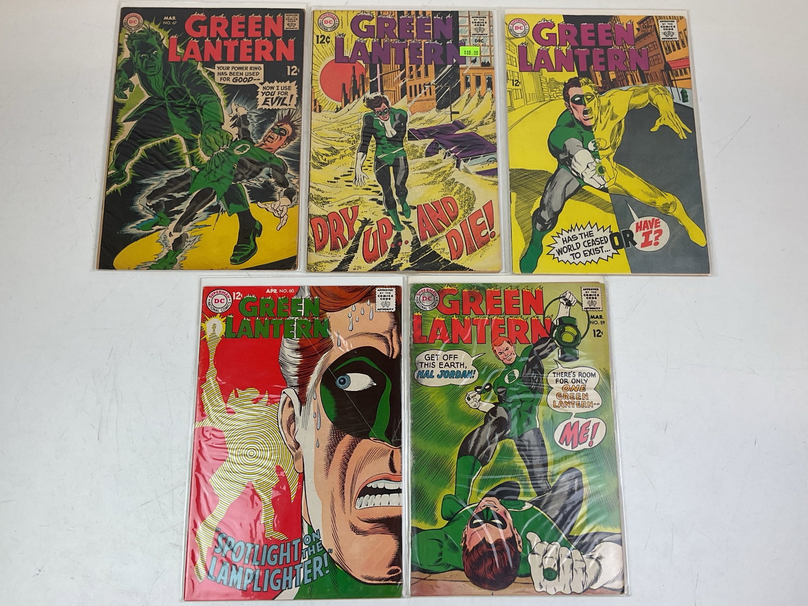 Green Lantern Comic Books (#59, #60, #63, #65, #67): Green Lantern #59, #60, #63, #65, #67. Condition varies.