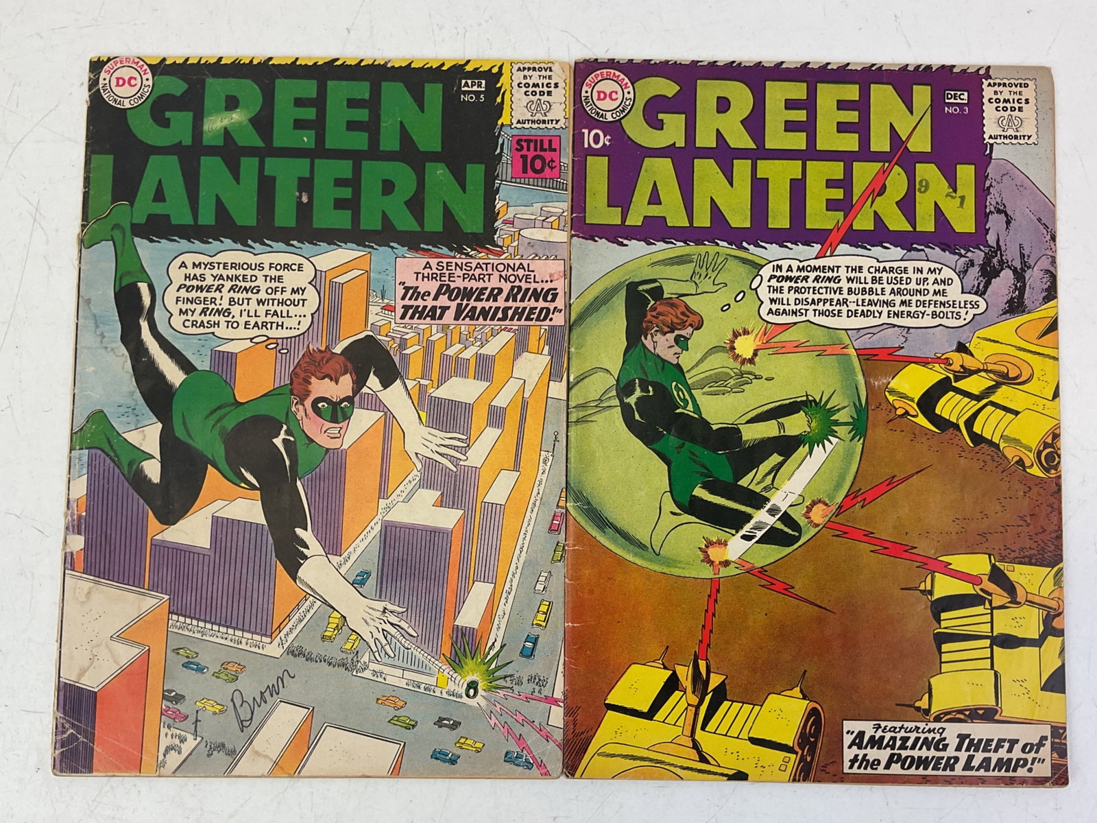 Green Lantern Comic Books (#3, #5): Green Lantern #3, #5. 1st Appearance of Hector Hammond. Condition varies.