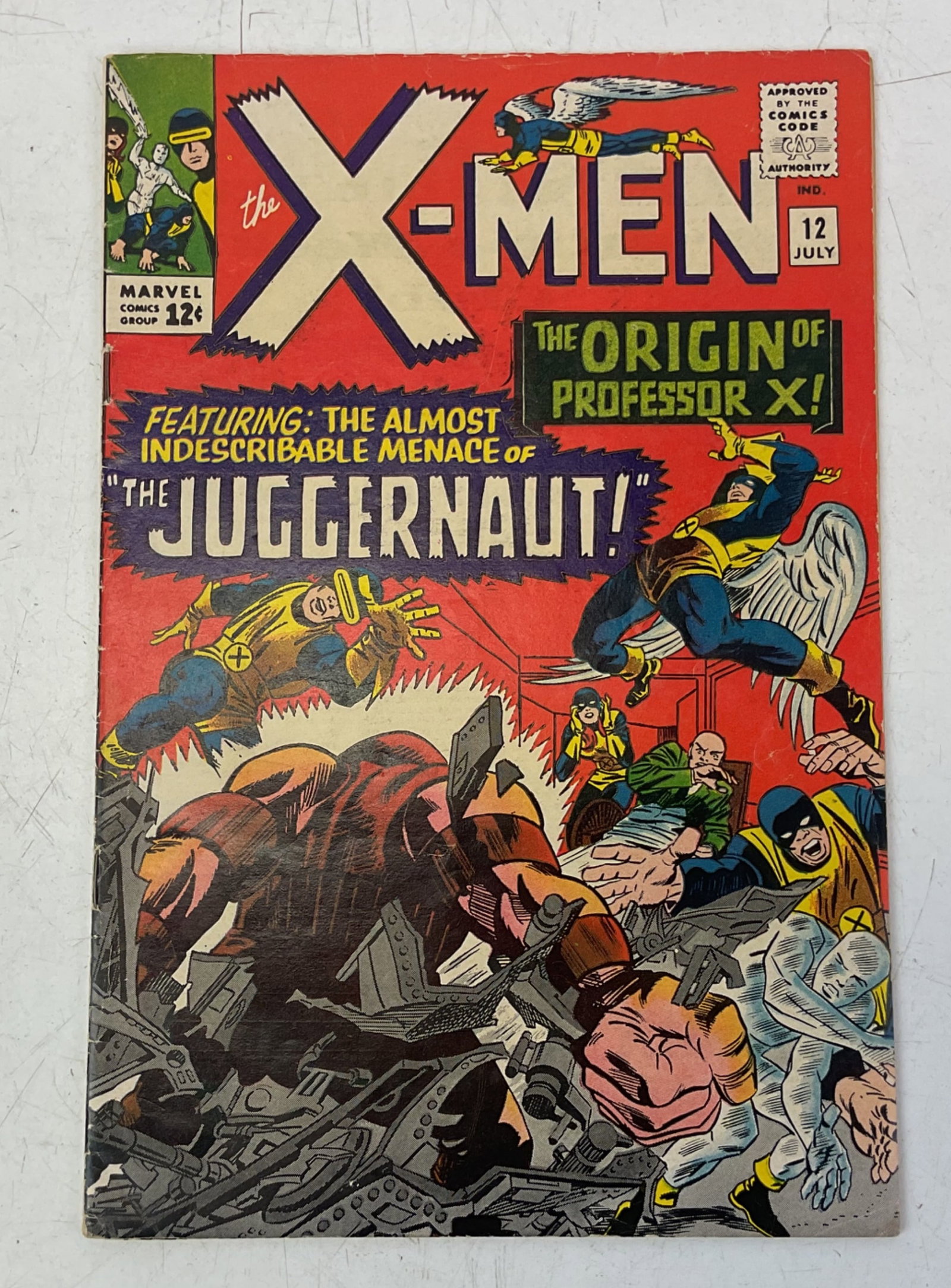 X-Men #12 1st. App. of Juggernaut: The X-Men #12 - 1st app. of The Juggernaut and Origin of Professor X.