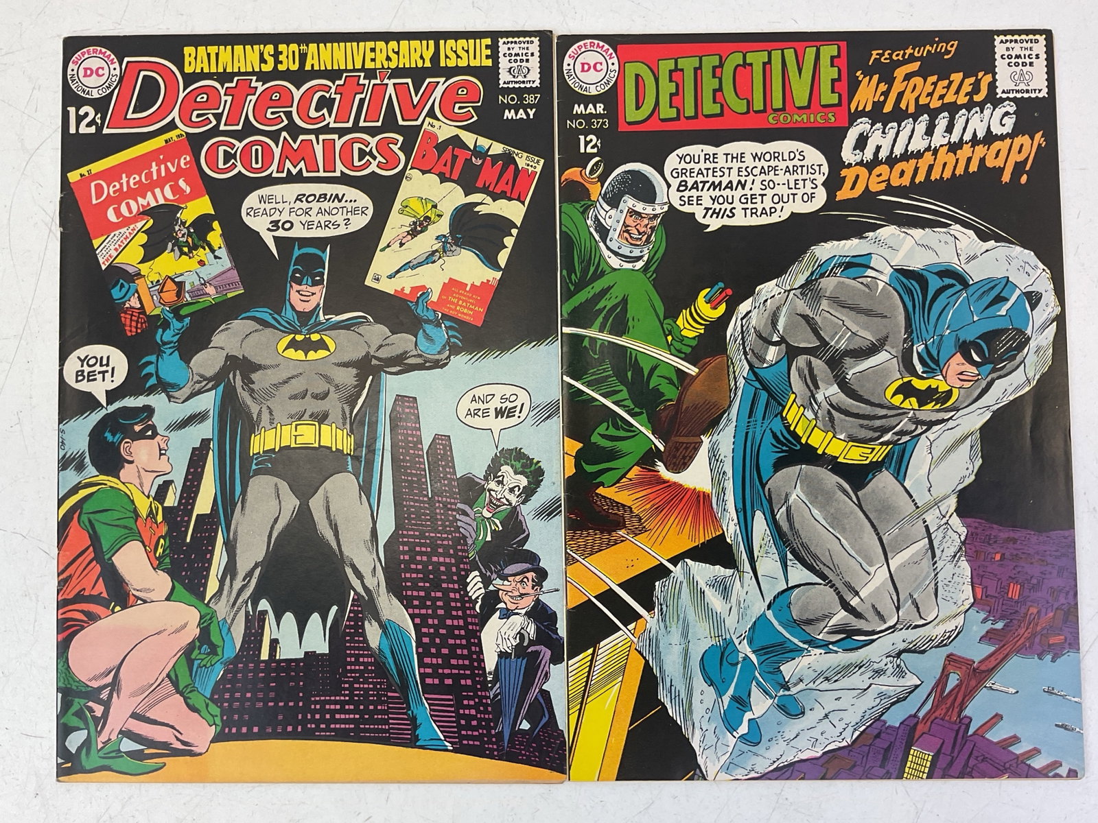 Detective Comics Comic Books (#373, #387): Detective Comics #373, #387. #373 - 2nd app. of Mr. Freeze. Condition varies.