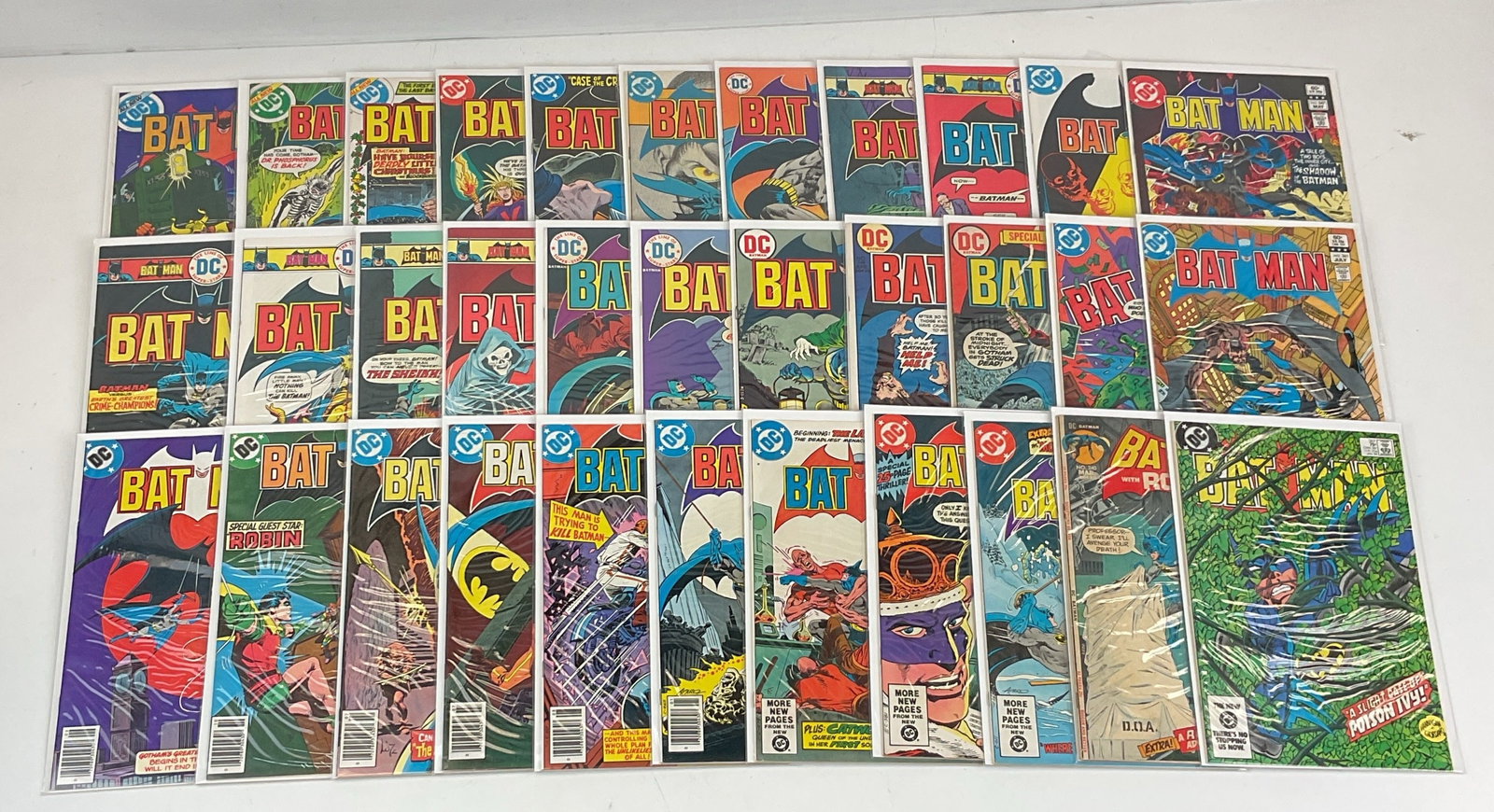 Asst. Bronze Age Batman Comics (33): Batman #240, #247, #248, #252, #264, #265, #267, #268, #271, #272, #273, #276, #282, #289, #298, #299, #309, #311, #312, #315, #316, #320, #325, #326, #331, #332, #336, #337, #347, #354, #361, #362,