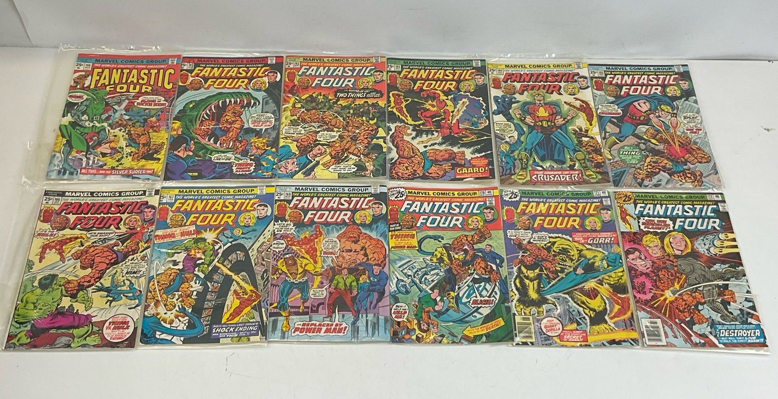 Fantastic Four Comic Books #156, #161-168, #170-172: Fantastic Four #156, #161-168, #170-172. Condition varies.