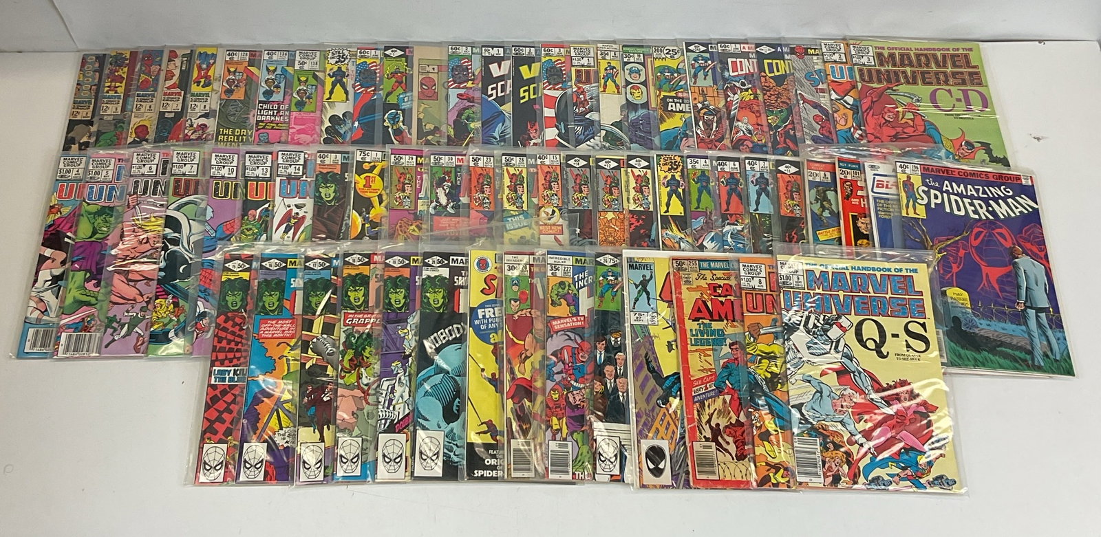 Marvel Grab Bag: The Amazing Spider-Man #196, Exclusive Collector's Edition Promo. The Official Handbook of the Marvel Universe #1, #2, #3, #4, #5, #6, #7, #8, #9, #10, #13, #14, B-C, C-D, D-G, H-J, K-M, M, N-P, Q-S,