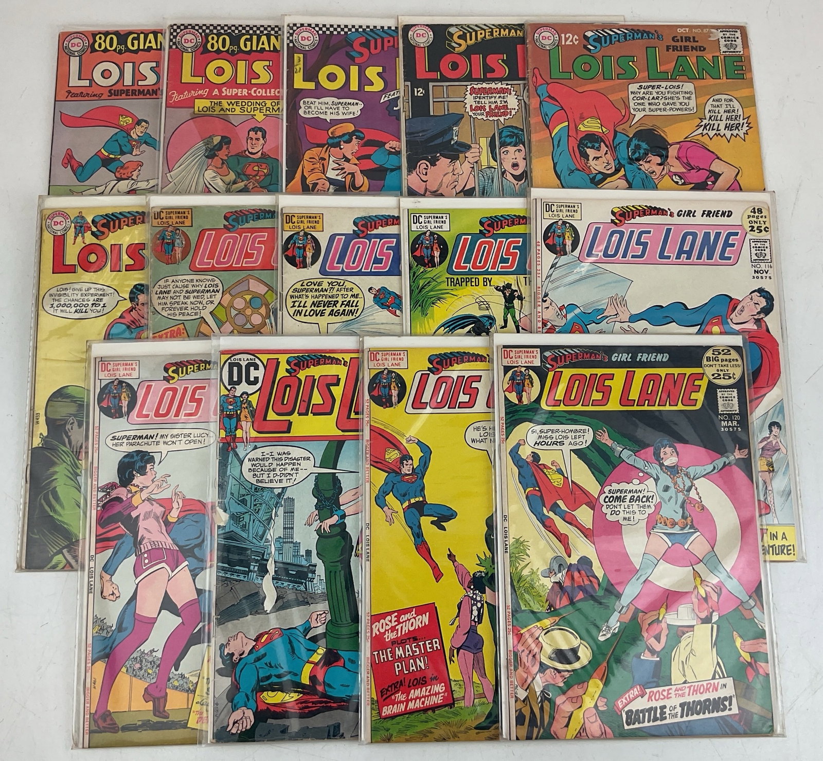 Lois Lane Comics: (14) Assorted Superman's Girlfriend Lois Lane comics. Condition varies.