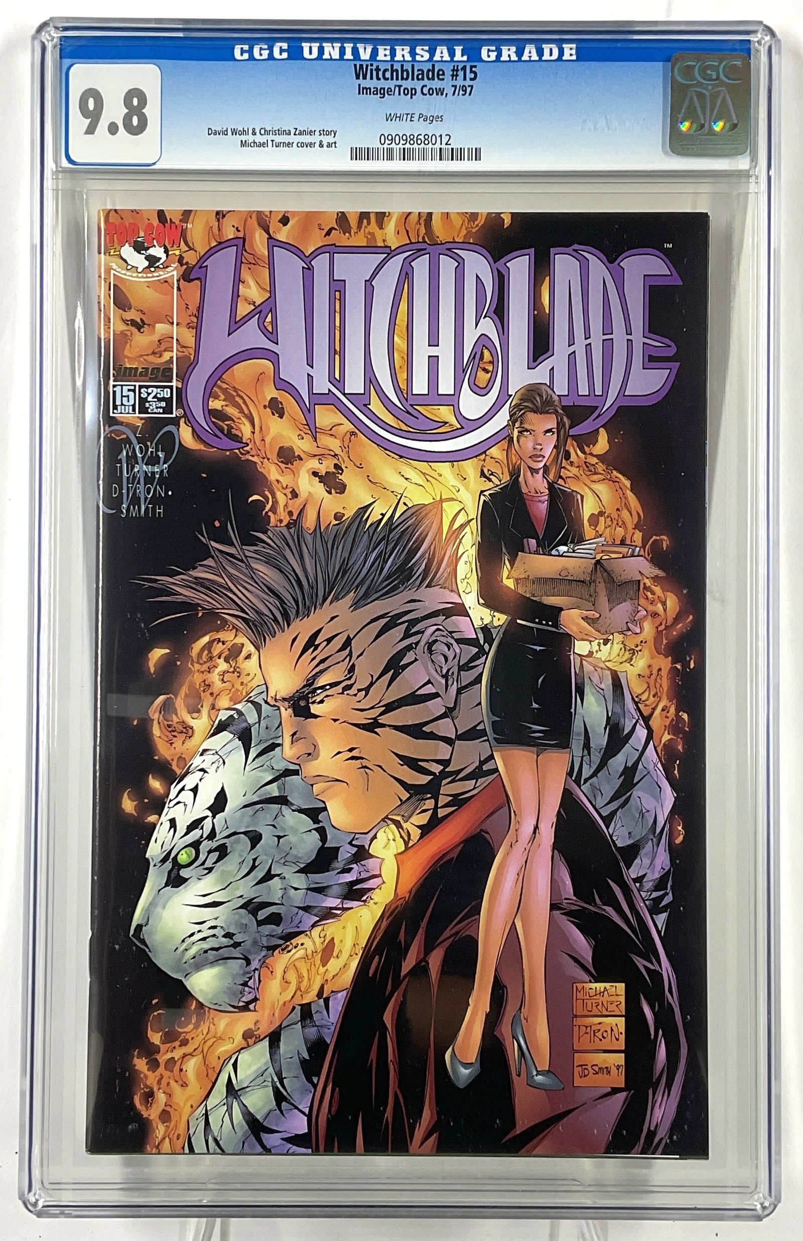 Witchblade #15 (Image/Top Cow, 1997) CGC 9.8 White pages (1 of 3)