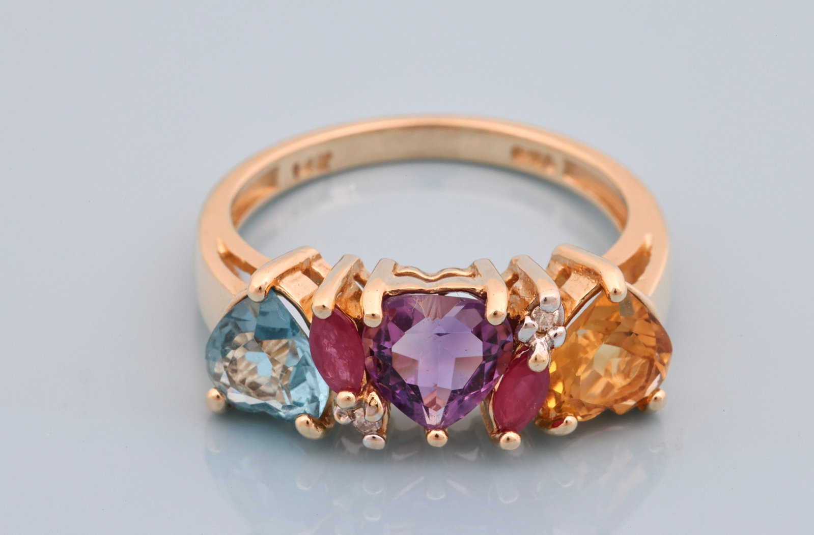 14K YG Gemstone Ring - 2