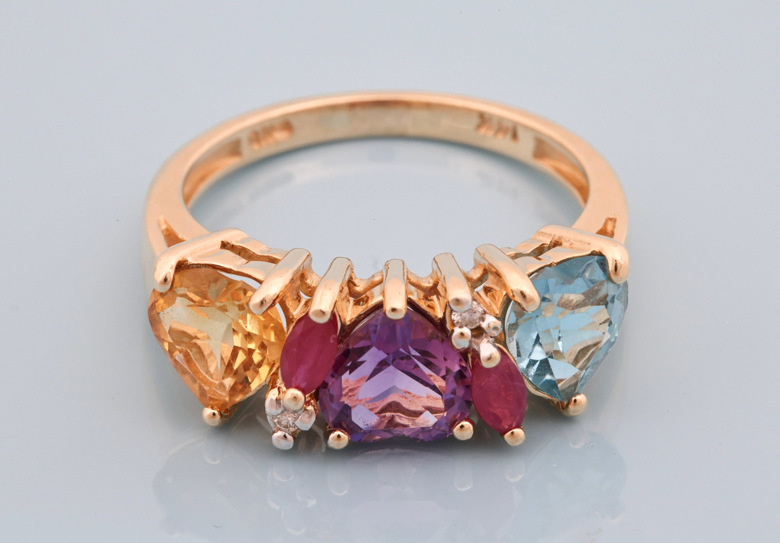14K YG Gemstone Ring - 3