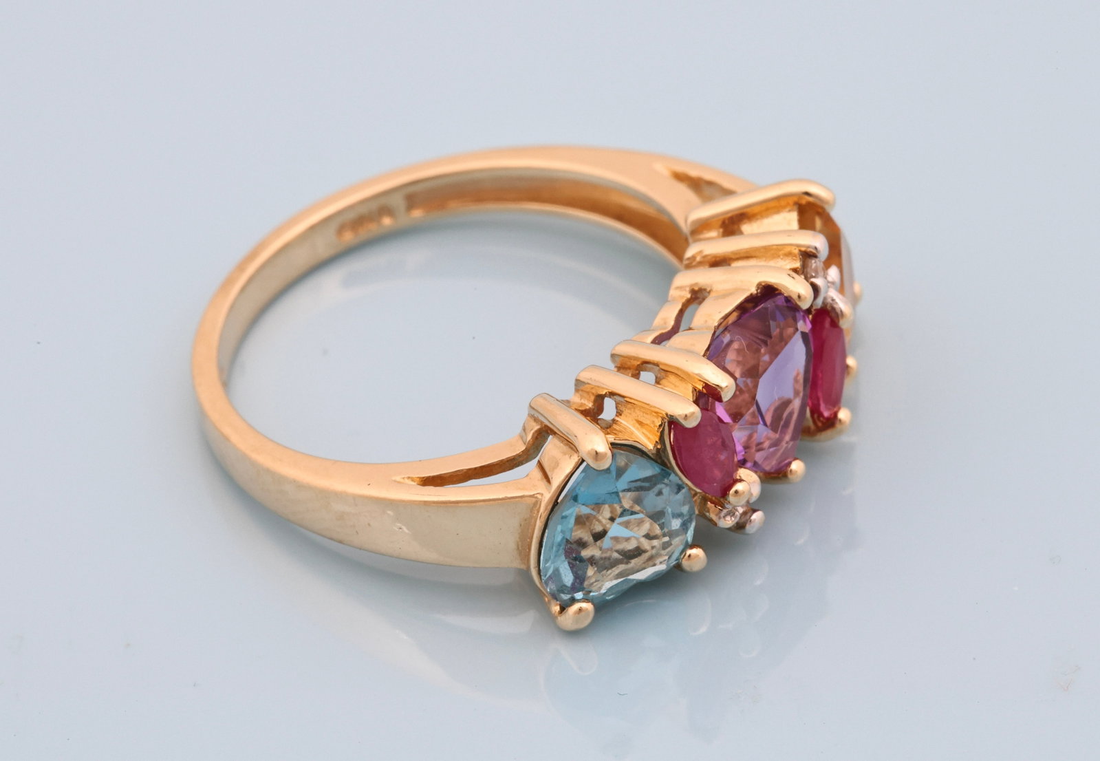 14K YG Gemstone Ring - 4