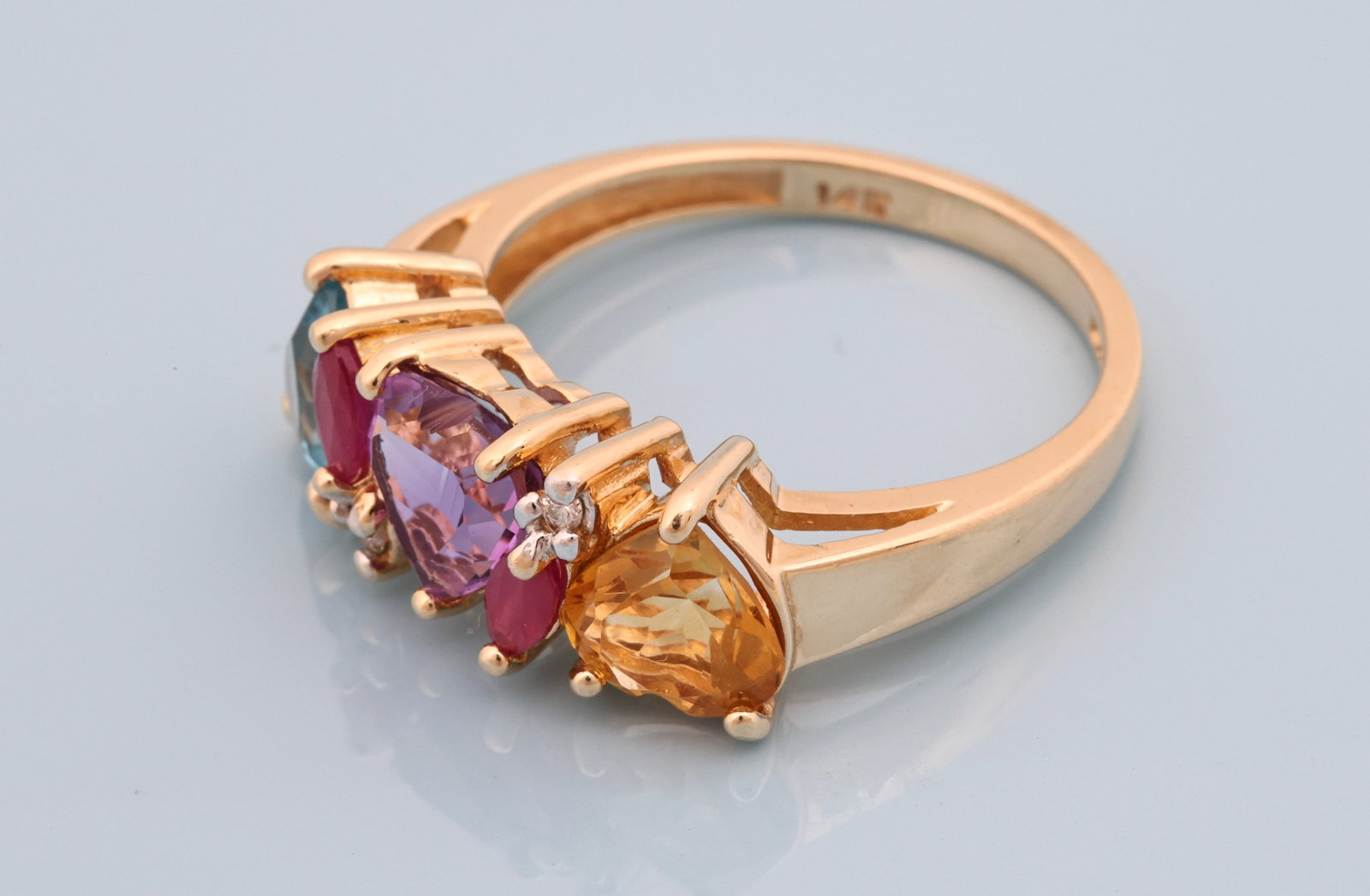 14K YG Gemstone Ring - 5