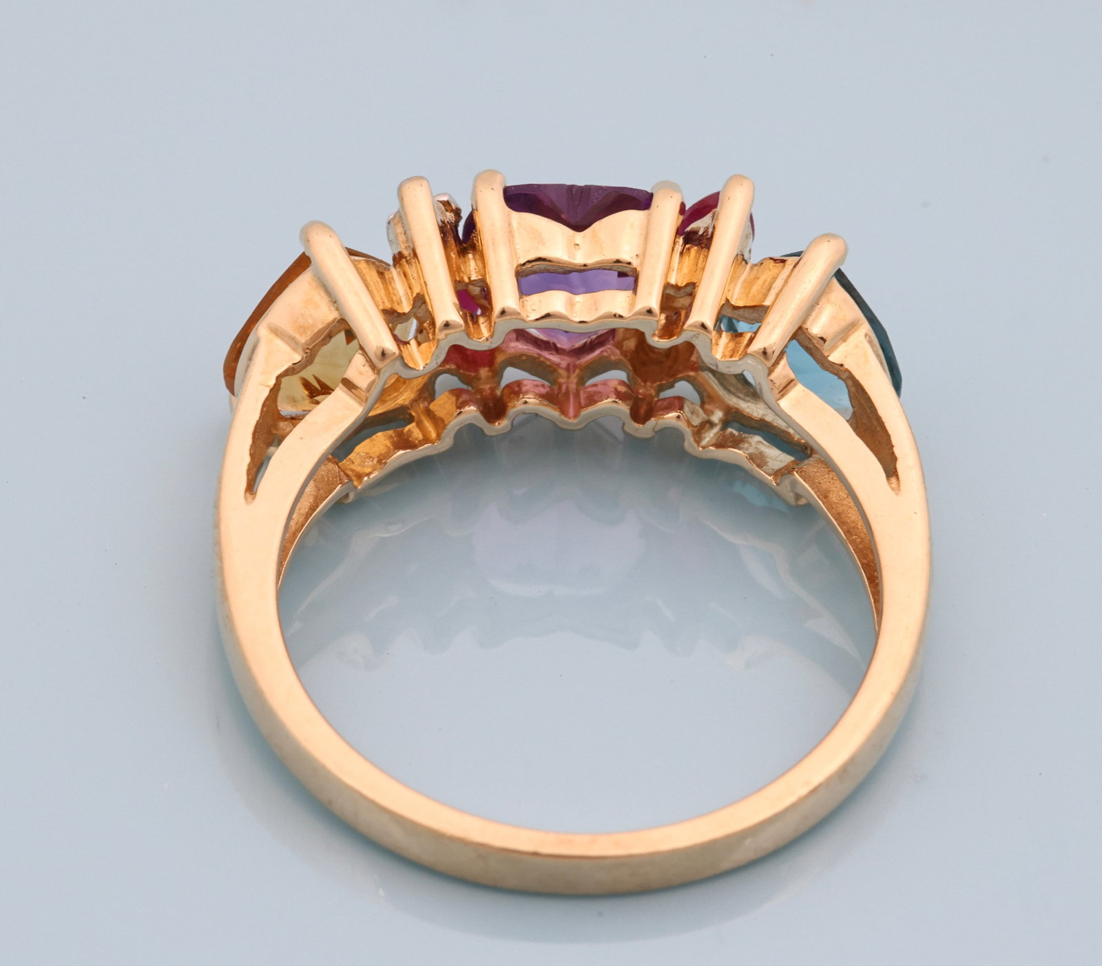 14K YG Gemstone Ring - 7
