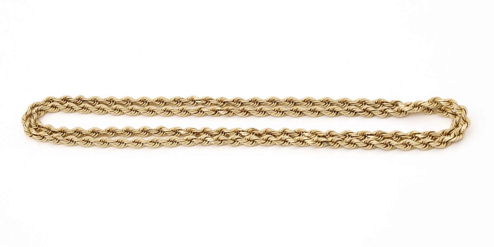 14k YG Necklace: 14k yg necklace, approx. 32" no clasp. approx. .2" thick, 36.4dwt