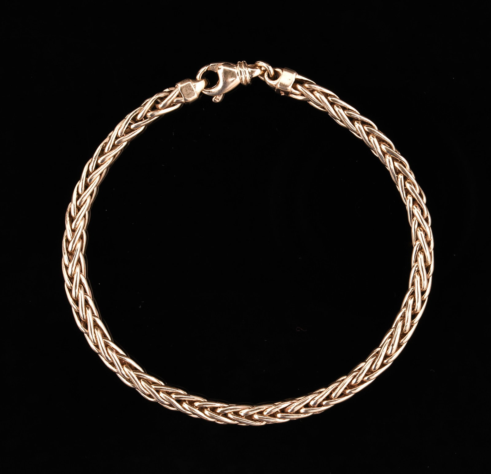 14k YG Bracelet: 14K yellow gold chevron link bracelet with lobster clasp. 8" and 10.7 dwt.