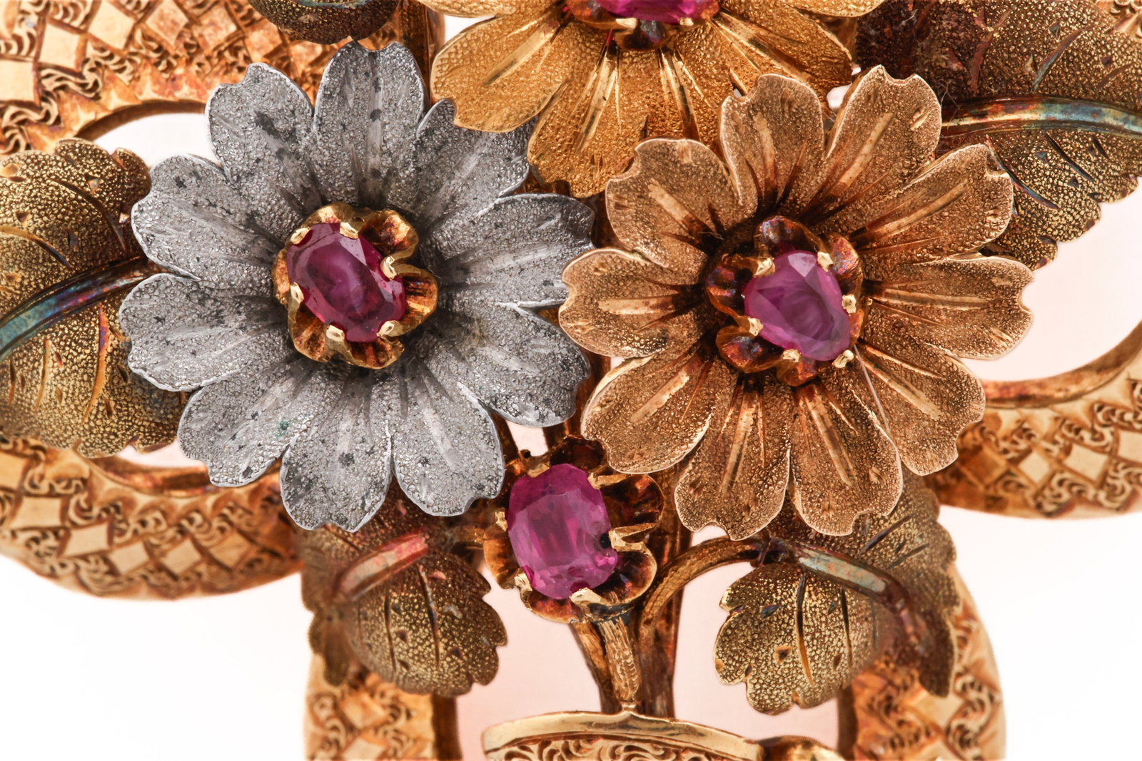 18k YG Ruby Brooch - 4