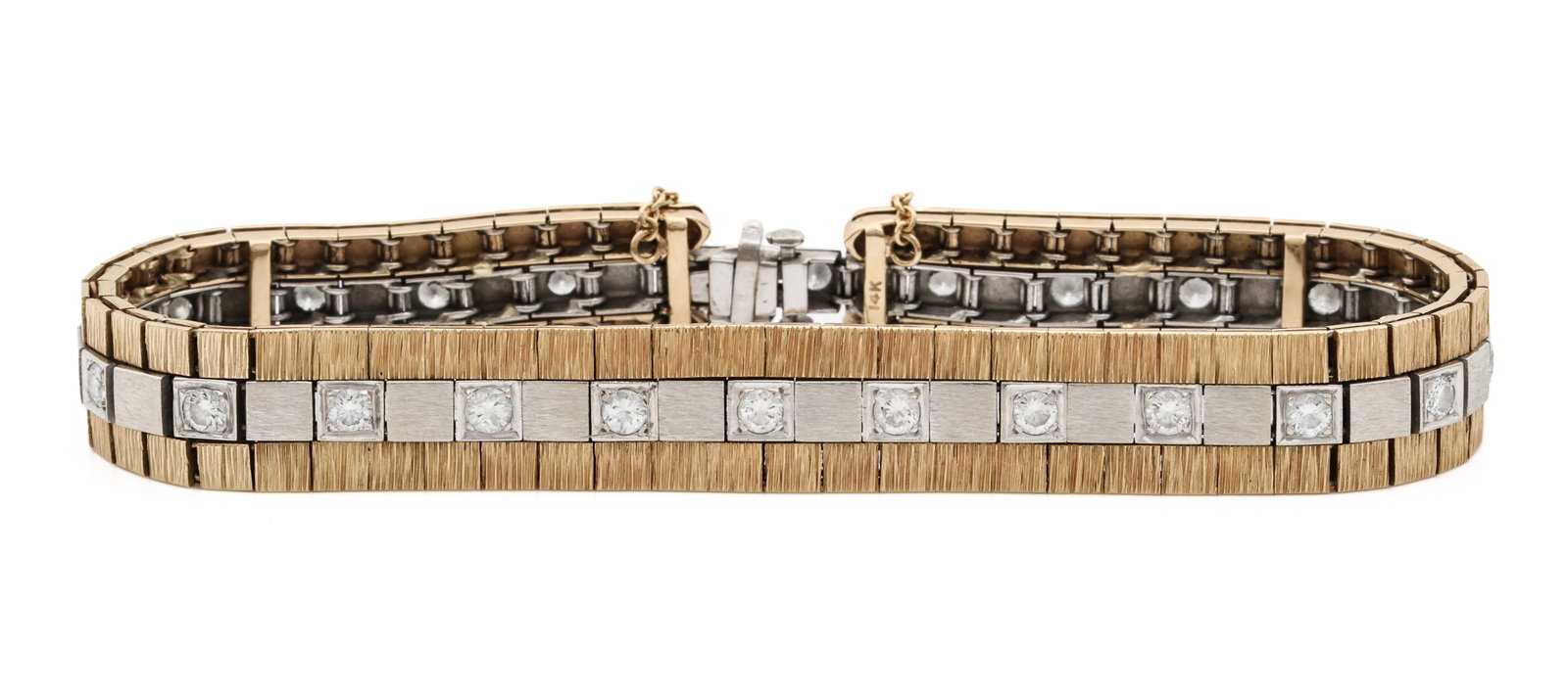 14k YG/WG Diamond Bracelet
