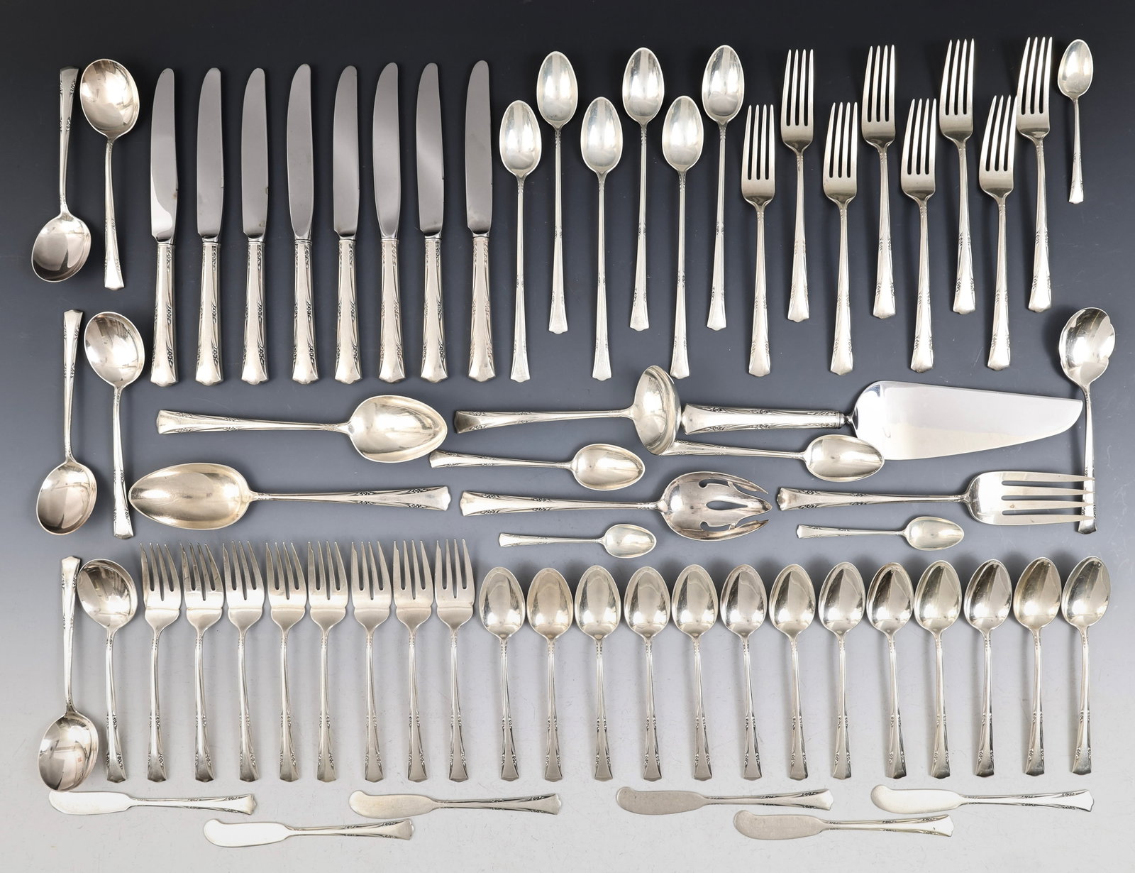 Gorham "Greenbriar" Sterling Silver Flatware Service for 6 With Extras (1 of 5)