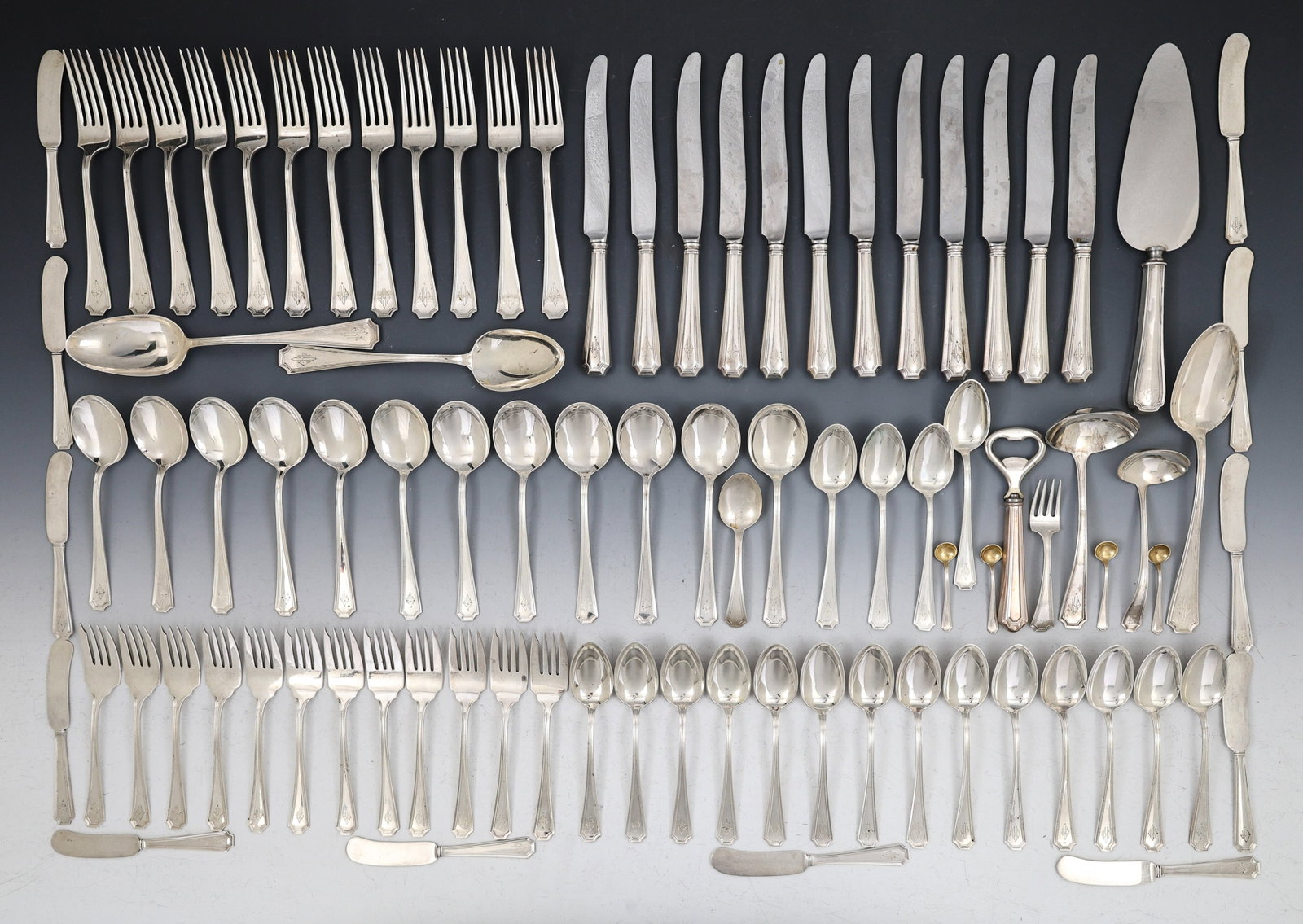 Gorham "Fairfax" Sterling Silver Flatware Service for 12 With Extras (1 of 7)