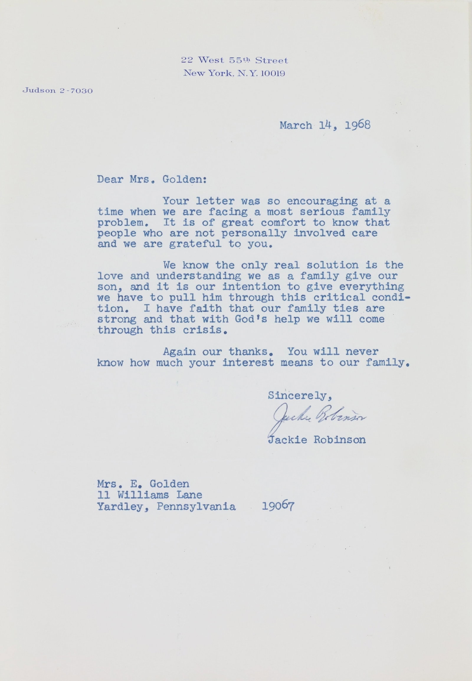 Autograph of Baseball Great Jackie Robinson: Autograph of American baseball great and pioneer Jackie Robinson (1919-1972) American professional baseball player who was the first African American to play in Major League Baseball (1947). He was a