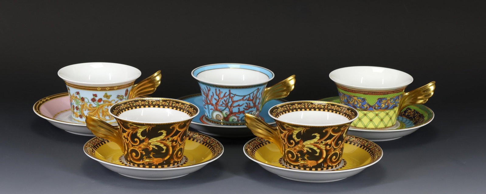 Rosenthal - Versace Porcelain Teacups and Saucers (1 of 15)