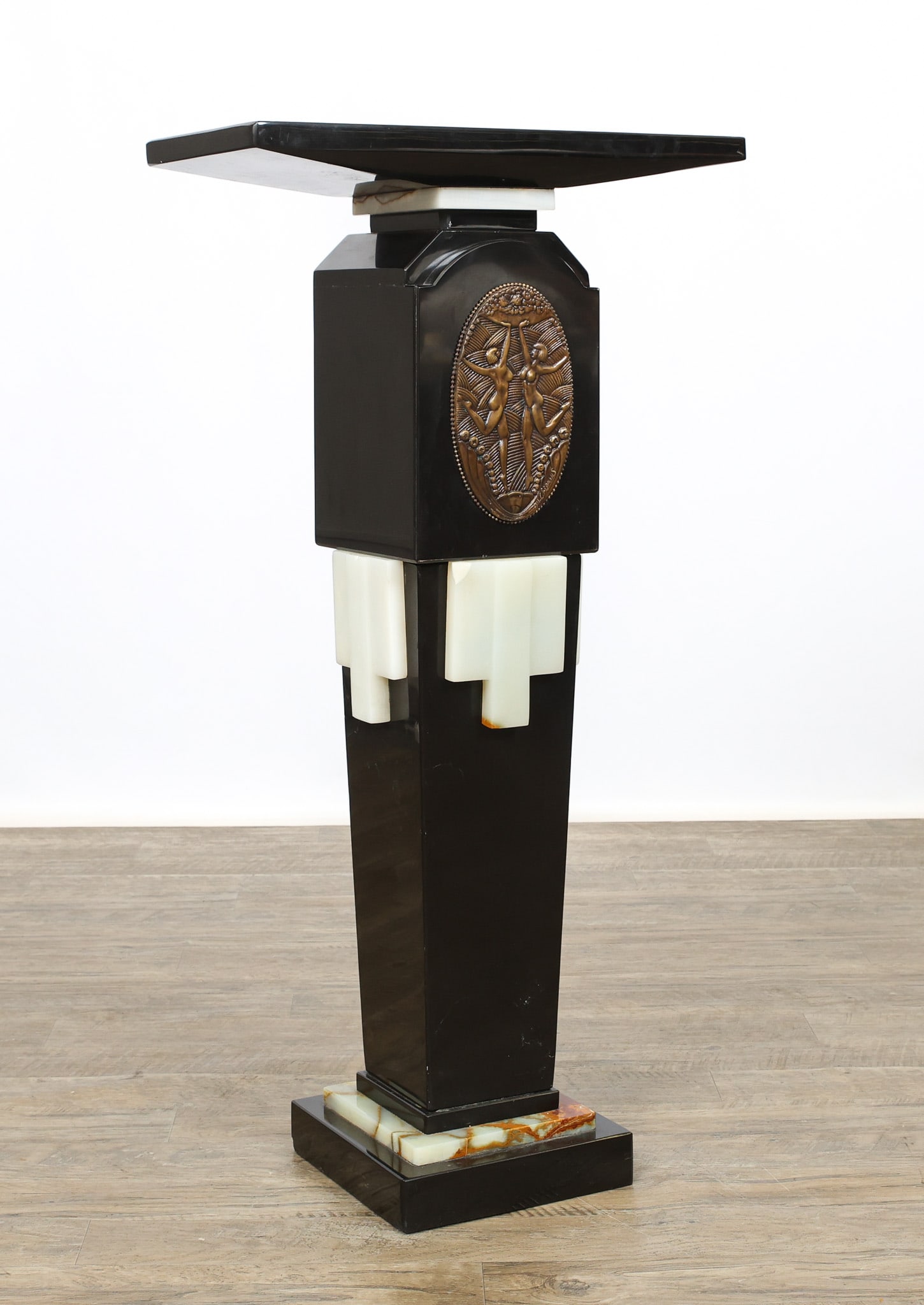 Black Onyx Pedestal After Demetre Chiparus (1 of 18)