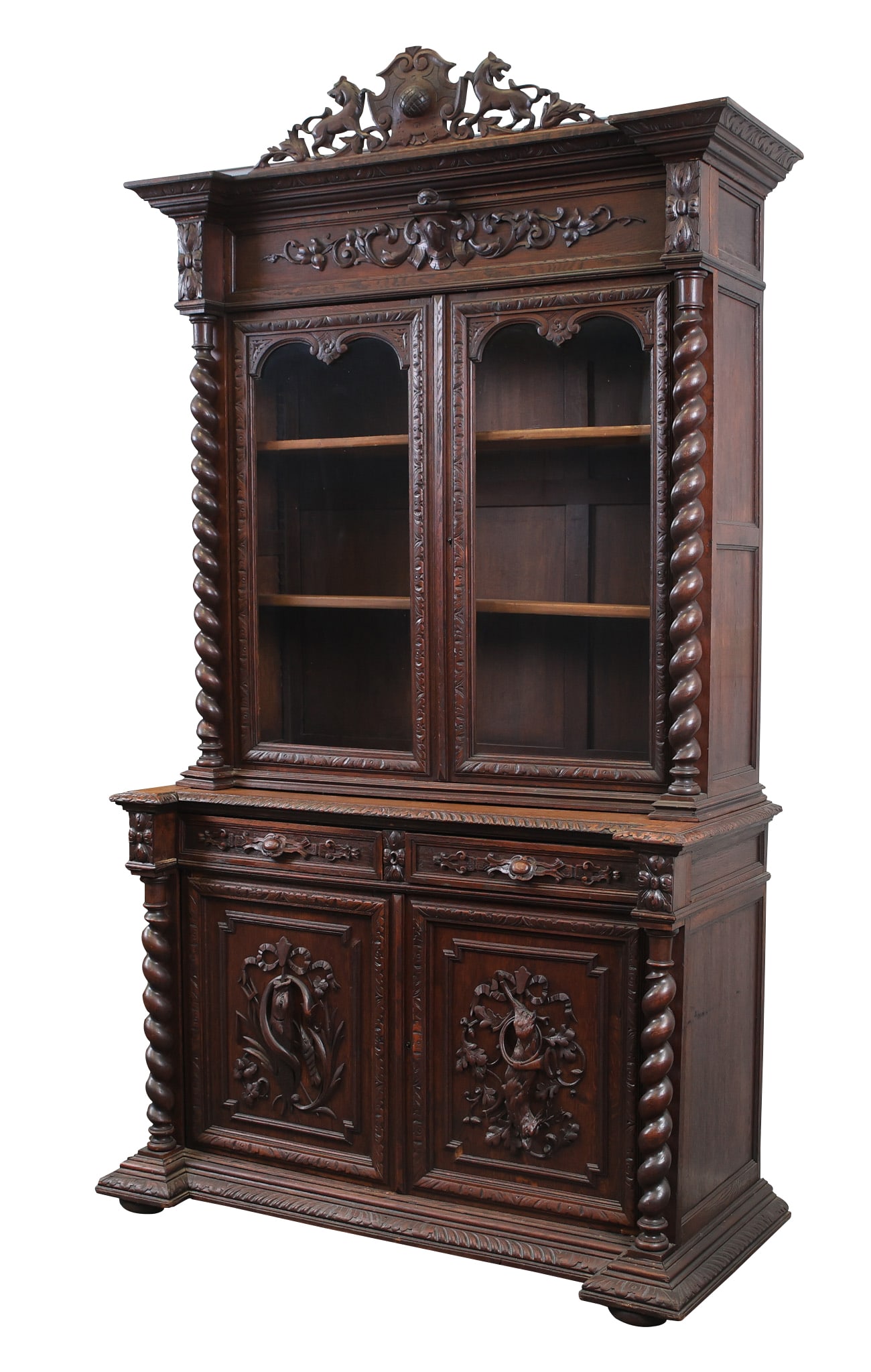 19th c. Continental Black Forest Carved Oak Buffet (1 of 17)