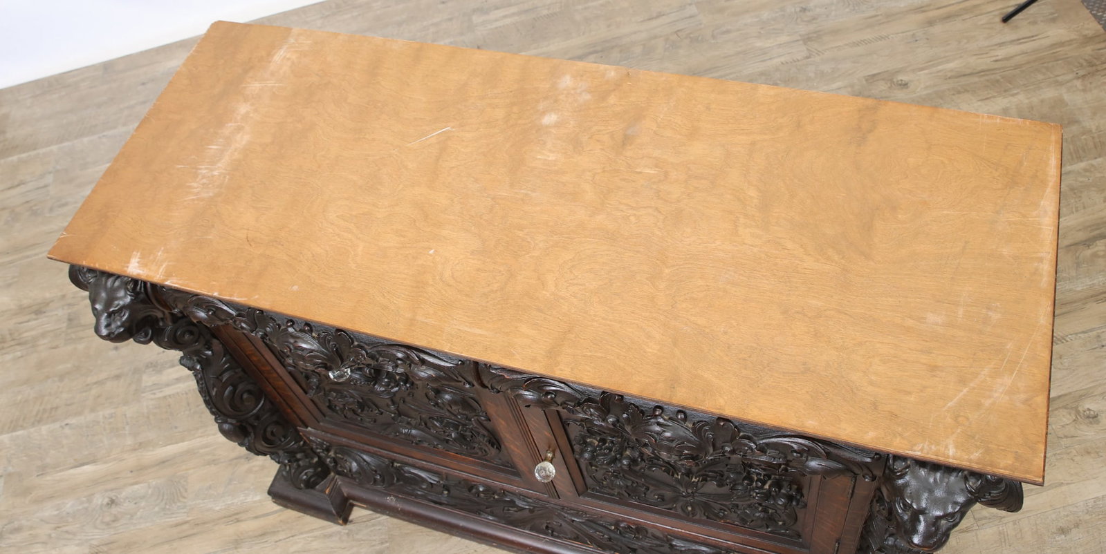 Carved Oak Sideboard - 14