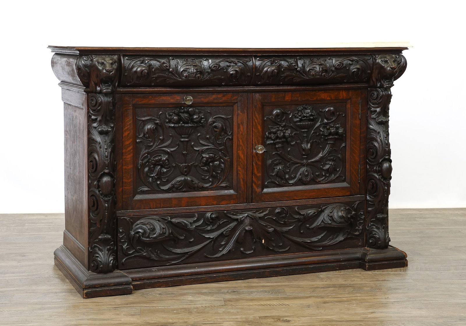 Carved Oak Sideboard (1 of 17)