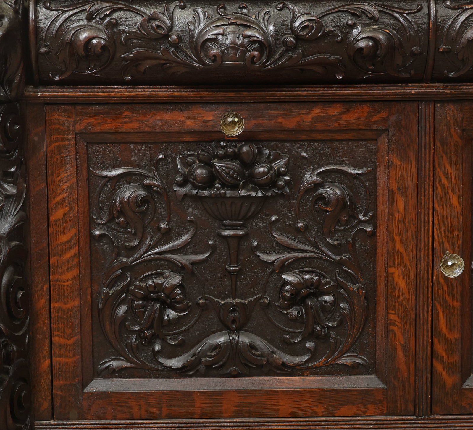 Carved Oak Sideboard - 3