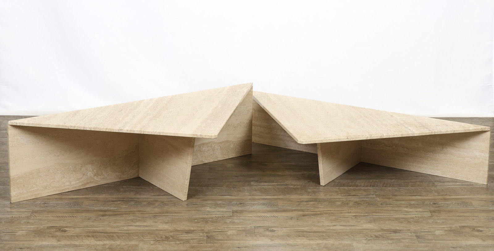 Travertine Two-Piece Coffee Table - 2