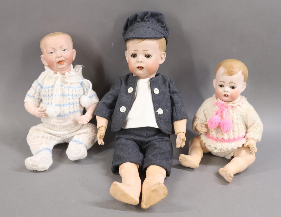 GERMAN BISQUE CHARACTER DOLLS. (1 of 10)