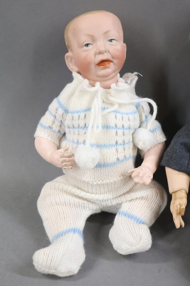 GERMAN BISQUE CHARACTER DOLLS. - 2