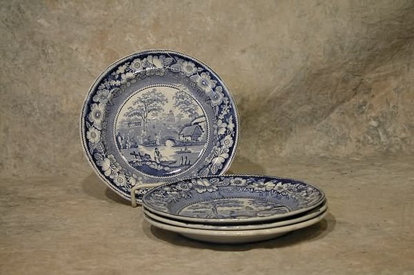 Four Staffordshire Plates.