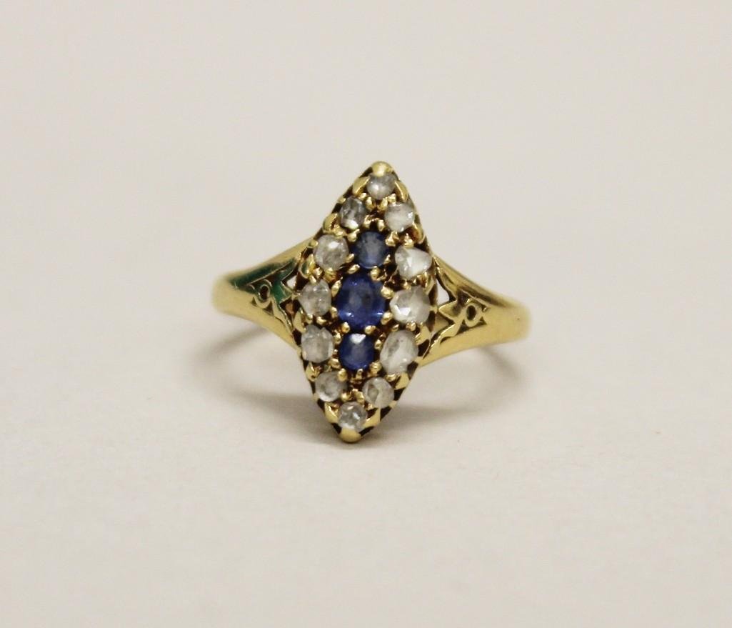 Gold, Sapphire and Diamond Ring (1 of 1)