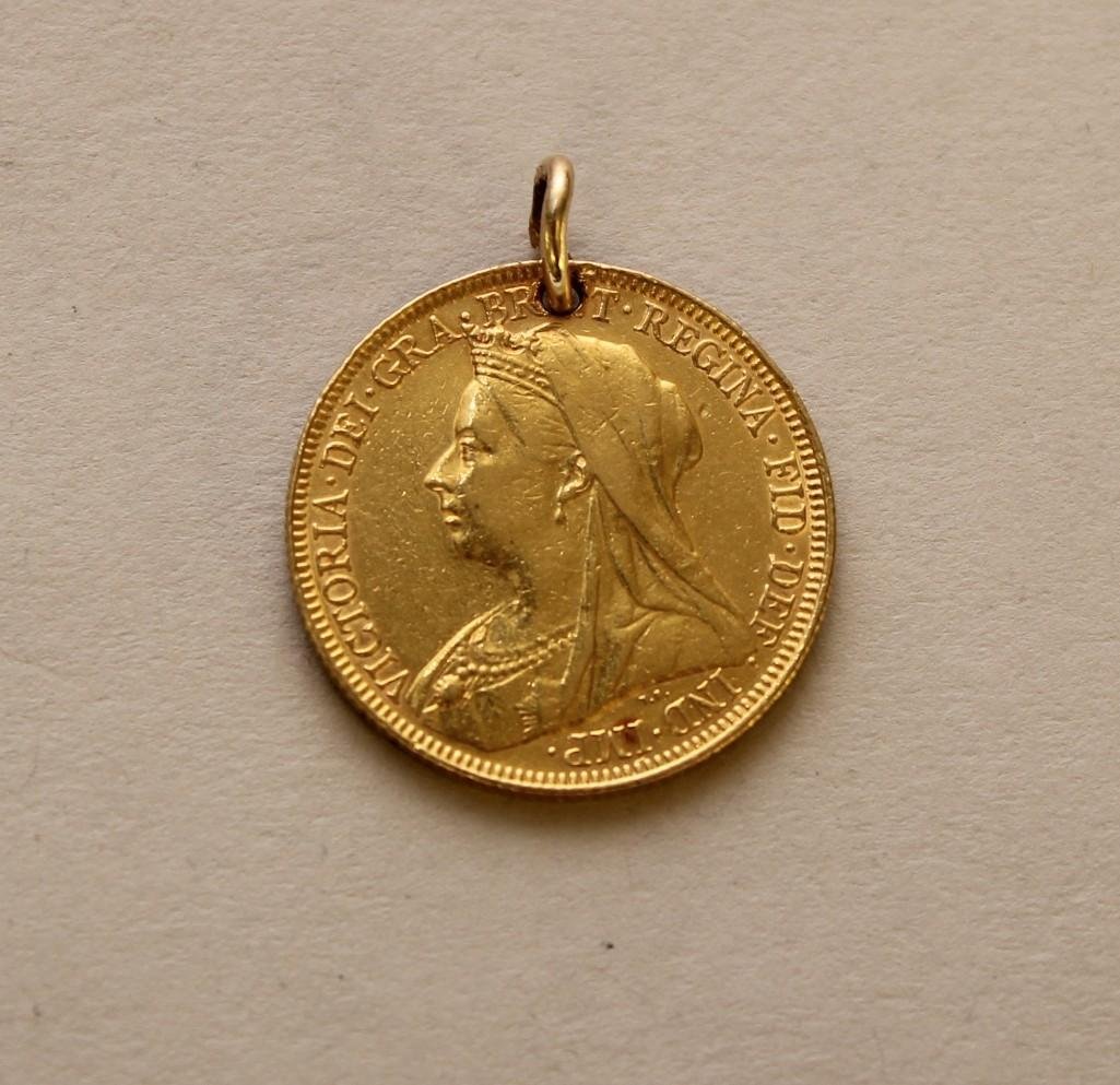 Gold Coin Pendant/Charm (1 of 2)