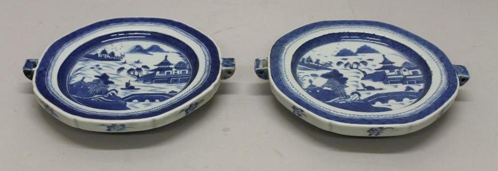 Two Chinese Export Canton Warming Plates (1 of 3)