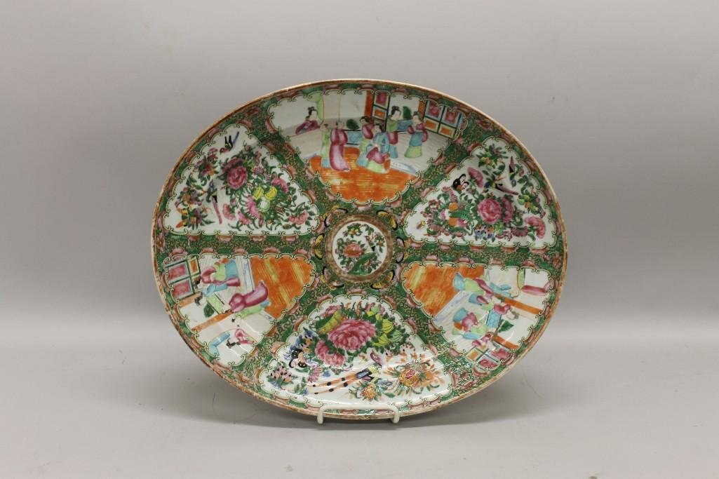 Chinese Rose Medallion Porcelain Platter (1 of 4)
