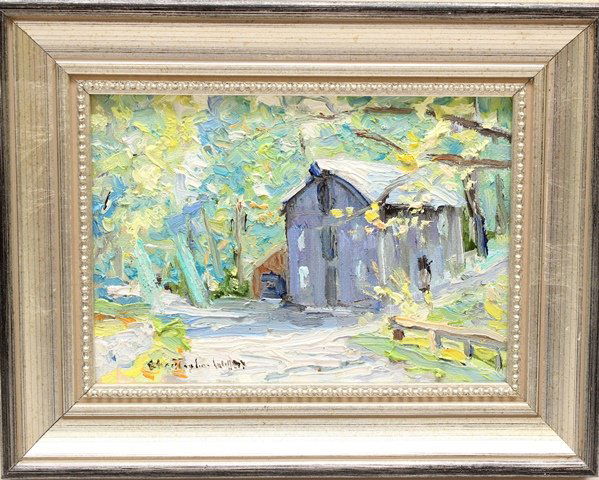 Christopher Willett (b.1959, Pennsylvania) "Study Bucks: Oil on board. Signed "Christopher Willett" in lower left. 5"h x 7"w