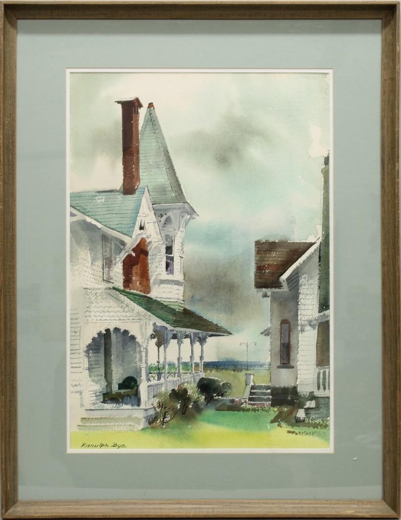 Ranulph Bye (1916-2003, Pennsylvania/New Jersey): Watercolor on paper. Signed "Ranulph Bye" in lower left. Titled and dated "June 1967" on reverse. 20.25"h x 14"w