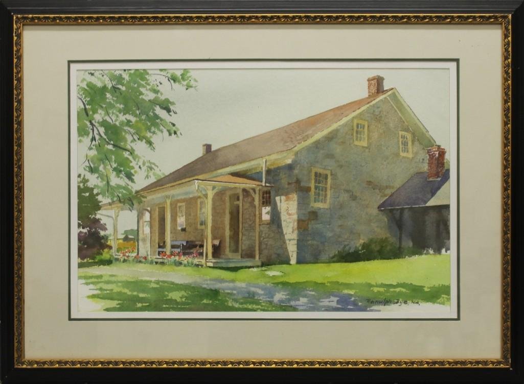 Ranulph Bye (1916-2006, Pennsylvania/New Jersey): Watercolor on paper. Signed "Ranulph Bye" in lower right. Titled and dated "June 17, 1996" on reverse. 13.25"h x 20.25"w
