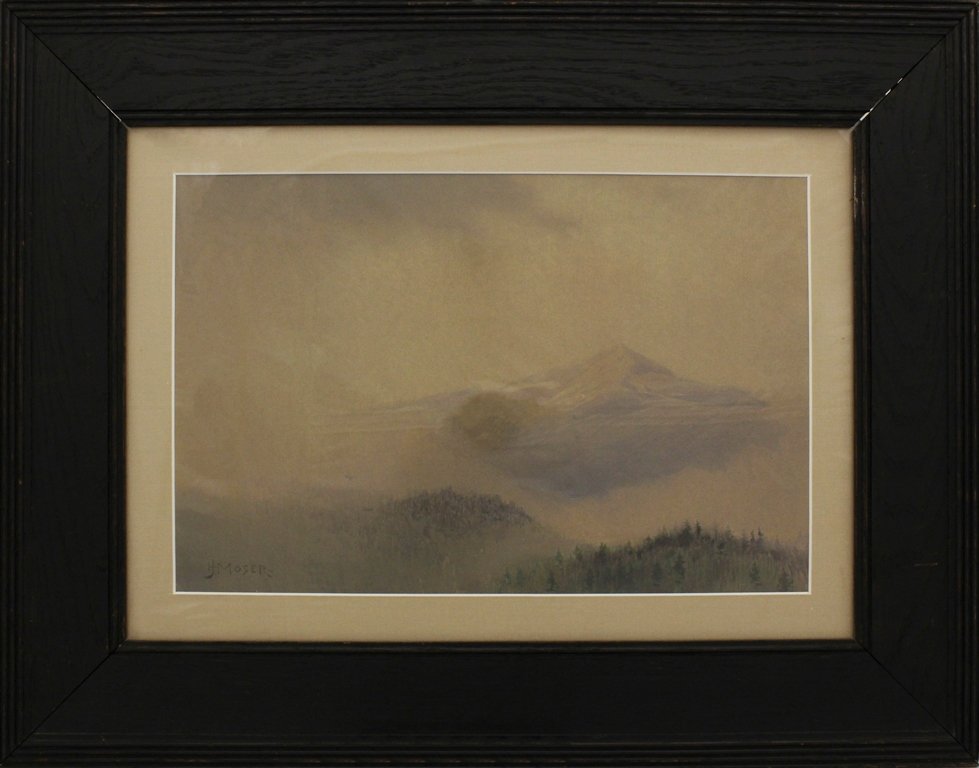 James Henry Moser (1854-1913, Massachusetts/Canada): Watercolor on paper. Signed "HJ Moser" in lower left. 9.5"h x 14"w. 