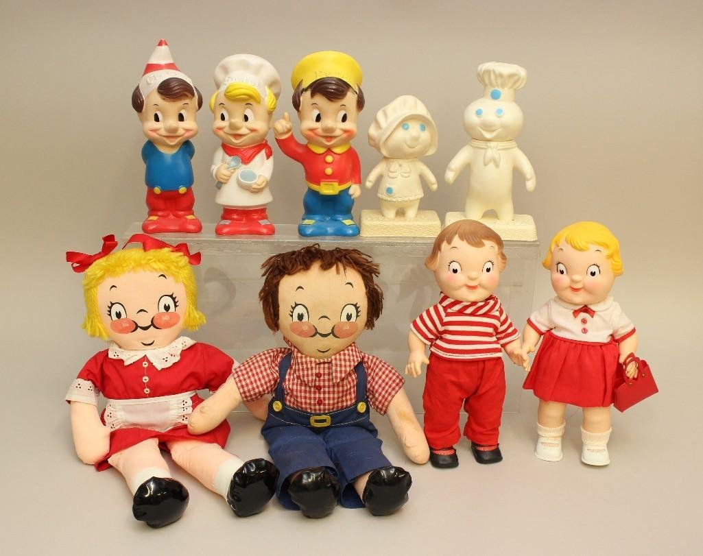 LOT OF VINTAGE ADVERTISING DOLLS: POPPIN' & POPPIE (1 of 1)