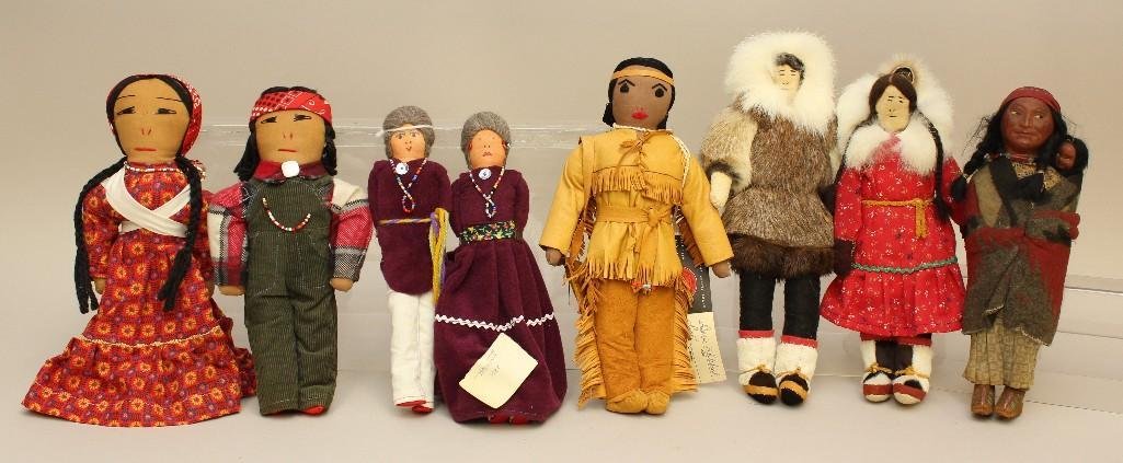 LOT OF (8) ALL ORIGINAL NATIVE AMERICAN DOLLS: NAVAJO, (1 of 6)
