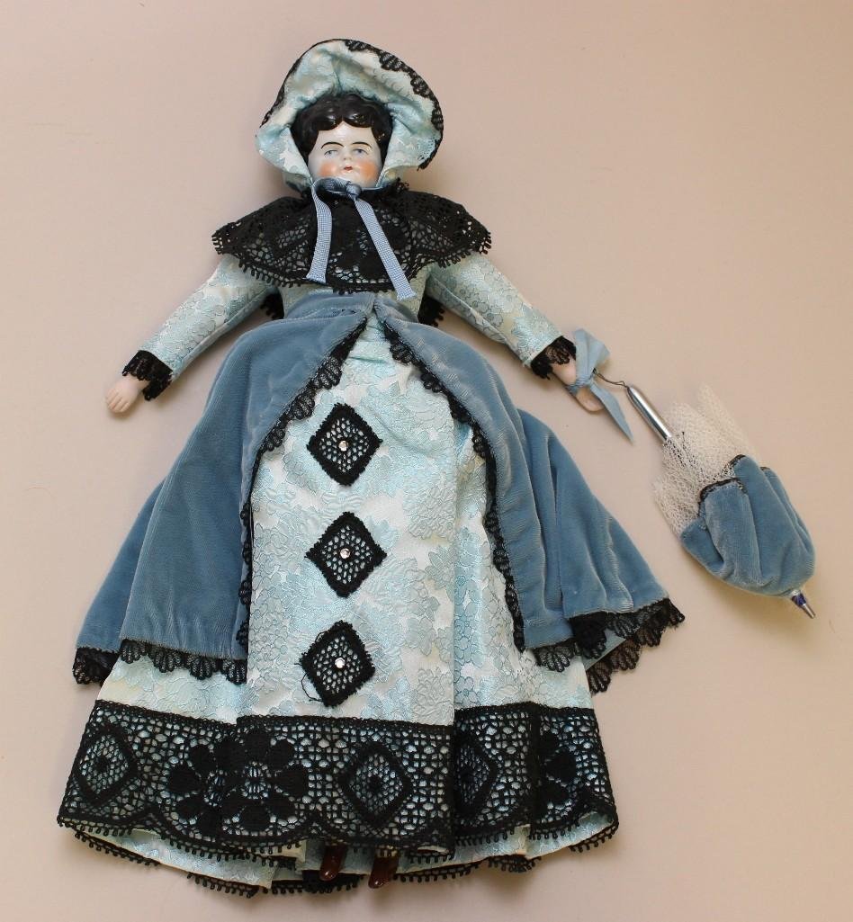 16" CHINA LOW BROW DOLL MARKED GERMANY. (1 of 2)