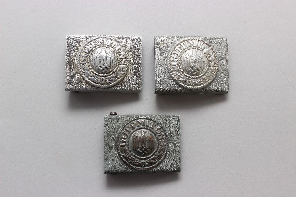 Three WWII German Army Belt Buckles: Three of German World War II army (Wehrmacht)