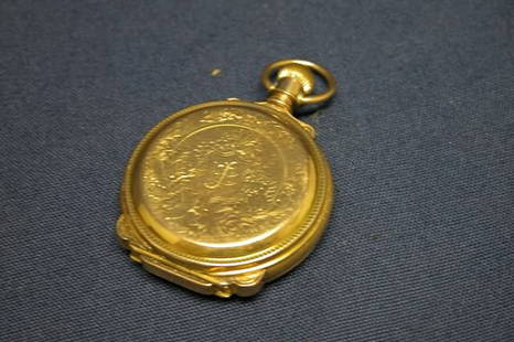 Pocket Watch.: Waltham Watch Co., American, movement #3658074 Roman numerals. Case B.W.C. Co. #513705 in 14K yellow gold. P.S. Bartlett model.