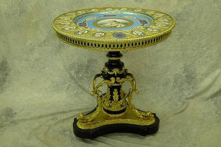 1066: Louis XVI Style Plaque Table.